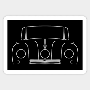 Tatra T87 classic 1940s saloon car white outline graphic Sticker